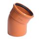 PVC roodbruin bocht 30° dia.110 1 mof