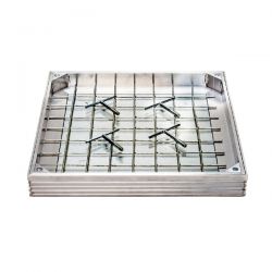 Tegeldeksel LSDRAIN ALU PRO 6cm 100x100