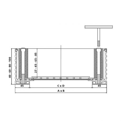 Tegeldeksel LSDRAIN ALU PRO 6cm 30x30