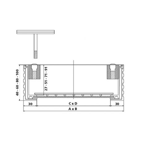Klinkerdeksel LSDRAIN ALU Light 8cm 50x50