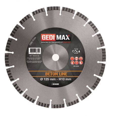 Gedimax diamantschijf BETON - 125mm