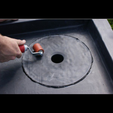 EPDM afvoerbuis in PE 60x80mm-L50cm-slabbe 90°