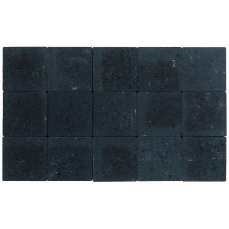 Klinker ongetrommeld zonder velling 15x15x6 zwart (pallet 11,7m²)