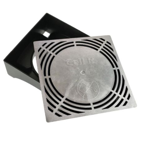 CellR kelderventilatierooster 24x24cm aluminium