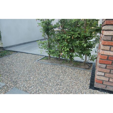 Stardrain 65/100 L-stuk alu rooster zwart