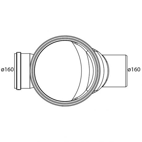 Sifonput PE diam. 315 - 1x160mm/1x160mm