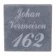 Naam & nummergravure op arduinplaatje 18x18 - Stone Grey 
