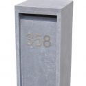 OPTIE cijfer/letter brievenbus in INOX 9cm - gemonteerd - per stuk