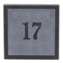 Nummergravure op arduinplaatje 18x18 - Black
