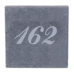 Nummergravure op arduinplaatje 18x18 - Grey