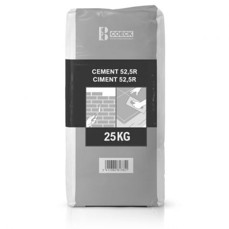 Cement 52,5R in plastiek zak 25KG