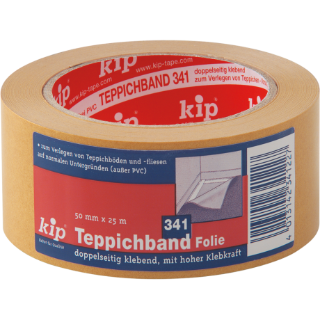 Kip 341-22 tapijttape dubbelzijdig kleven 50mmx25m