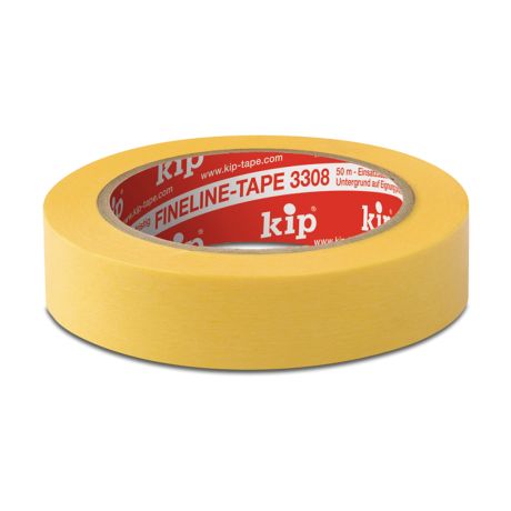 Kip 3308-24 Fineline maskingtape WASHI-TEC geel 24mmx50m