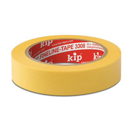 Kip 3308-36 Fineline maskingtape WASHI-TEC geel 36mmx50m