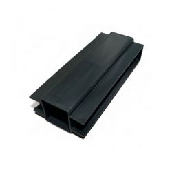 Betonplaathouder PVC vierkant 60/60mmx30cm met voetje zwart