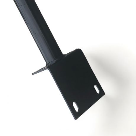 Paal diam.60mm - lengte 180cm met L voor keerwand zwart 