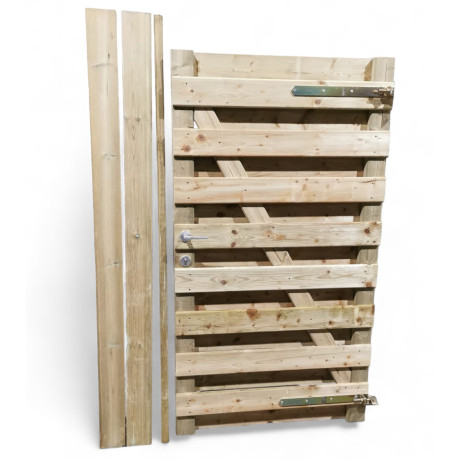 Poort voor horizontaal houten scherm B100xH180cm