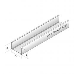 Metal stud wand verticaal (C) 100mm - 2,6 m