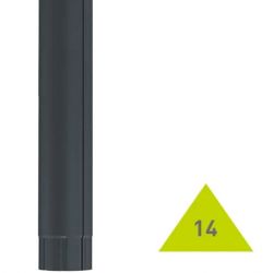 METIGLA n°14 Regenpijp 3m - RAL7016 antraciet glanzend