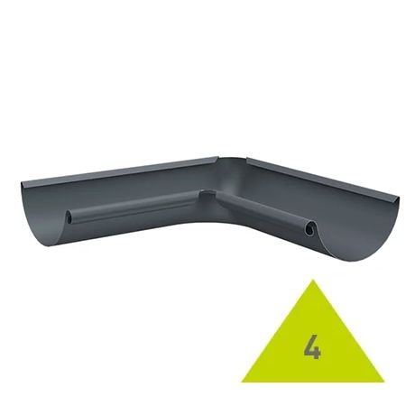 METIGLA n°4 Binnenhoek goot - RAL7016 antraciet mat