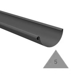 METIGLA n°5 Dakgoot 3m- RAL9005 zwart glanzend
