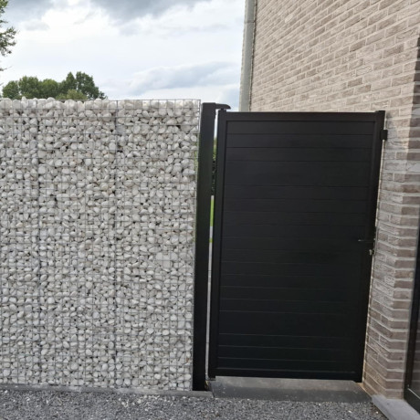 Volle poort Cosmo aluminium zwart B100xH180cm