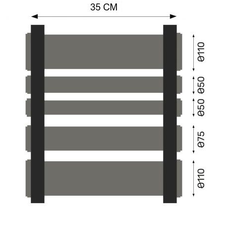 Energiesteen nutsleidingen bekistingstuk 35cm