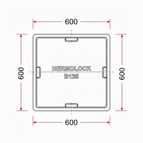 Hermelock HE putdeksel 60x60