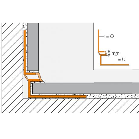 Schluter DILEX-EKE 2,5m 11mm/10mm grijs
