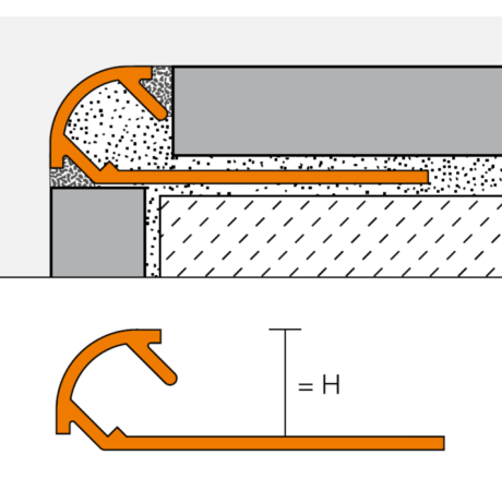Schluter RONDEC-AE 2,5m 12,5mm alu mat